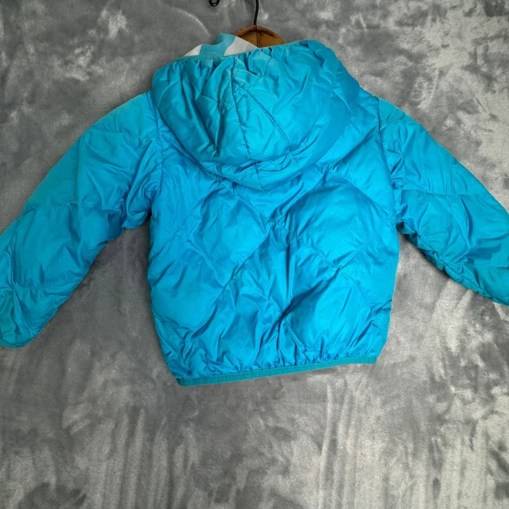 The‎ North Face Kids 2T 550 Down Puffer Jacket Blue Quilted Hooded Winter Coat
